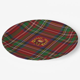 Tartankerst-Borden-Zazzle Wegwerpbare Borden Papieren Bordje