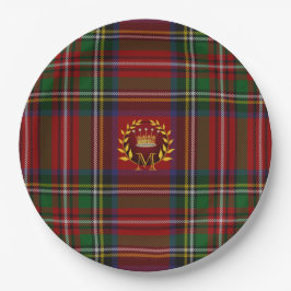 Tartankerst-Borden-Zazzle Wegwerpbare Borden Papieren Bordje