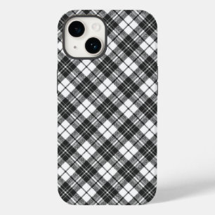 Tartanpatroon feestdagen Kerstzwart wit Case-Mate iPhone 14 Hoesje