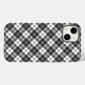 Tartanpatroon feestdagen Kerstzwart wit Case-Mate iPhone Case (Achterkant (horizontaal))