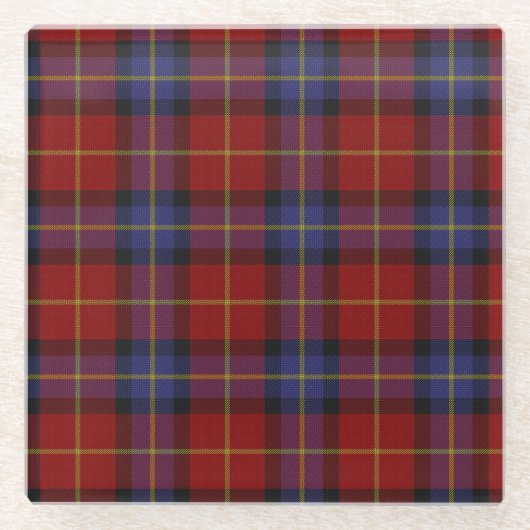 Tartanpatroon Glazen Onderzetter (Voorkant)