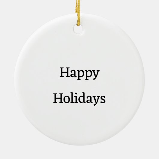 Tartanpatroon Kerstzwart wit monogram Keramisch Ornament (Achterkant)