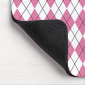 Tartanpatroon Roze 70s Muismat (Hoek)
