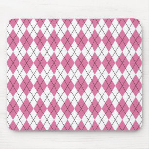 Tartanpatroon Roze 70s Muismat