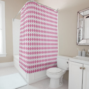 Tartanpatroon Roze Jaren 70 Douchegordijn