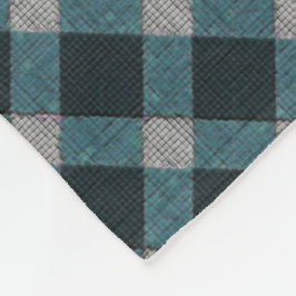 Tartanstijl in grijze cyaan en lichte opluchting fleece deken