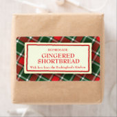 Tartantiket Kortbrood toevoegen jouw naam Etiket (Insitu)