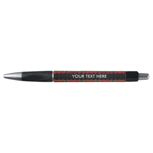 Tartanvlekvormig roodkleurig weefsel pen (Voorkant)
