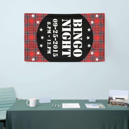 Tartanvlekvormig roodkleurig weefsel spandoek (Beurs)