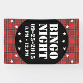 Tartanvlekvormig roodkleurig weefsel spandoek (Horizontaal)