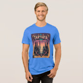 Tartaria Conspiracy Mud Flood  Tri-Blend Shirt (Voorkant volledig)