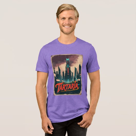 Tartaria Mud Flood Conspiracy  Tri-Blend Shirt (Voorkant volledig)