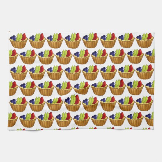 Tarte aux Fruits Fruit Tart Pie Theedoek (Horizontaal)