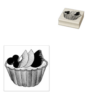 Tarte aux Fruits Tart French Pastry Chef Rubberstempel