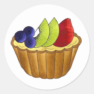 Tarte aux Fruits Tart Pastry Chef Food Ronde Sticker