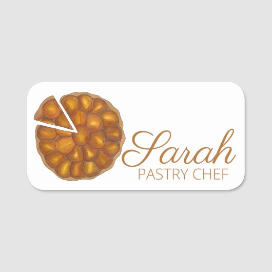 Tarte Tatin French Apple Fruit Tart Pie Bakery Naamplaatje (Voorkant)