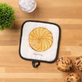 Tarte Tatin waterverf Pannenlap (Top down)