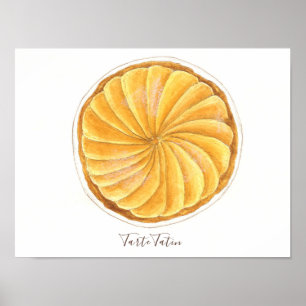 Tarte Tatin waterverf Poster