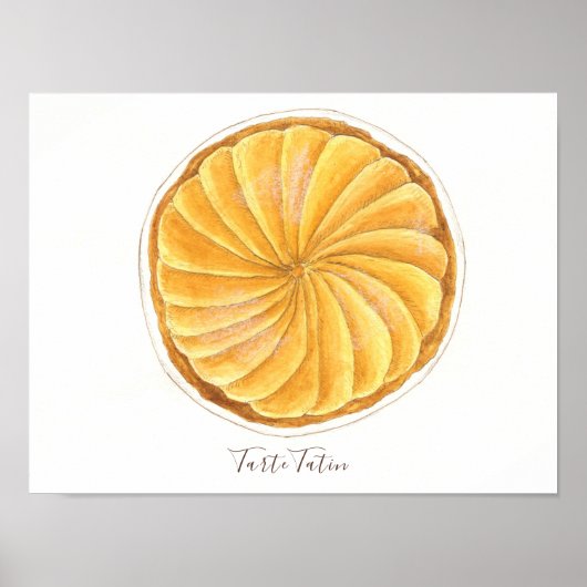 Tarte Tatin waterverf Poster (Voorkant)