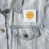 Tarte Tatin waterverf Vierkante Button 5,1 Cm (In situ)
