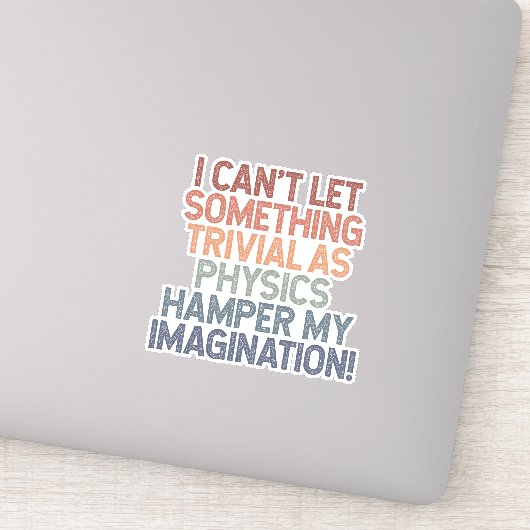 tarten fysica, ontketenen verbeelding sticker (Detail)