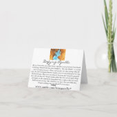 Tartende Apollo; Notecard Kaart (Achterkant)