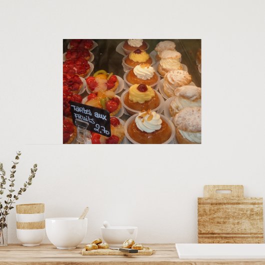 Tartes aux fruts - Franse banketbakkersindustrie Poster (Keuken)