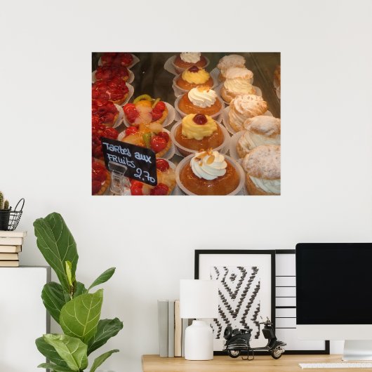 Tartes aux fruts - Franse banketbakkersindustrie Poster (Thuiskantoor)