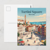 Tartini-plein Slovenië Briefkaart (Voorkant / Achterkant)