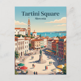 Tartini-plein Slovenië Briefkaart