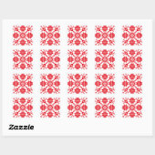 Tartlau Rot Vierkante Sticker (Vel)