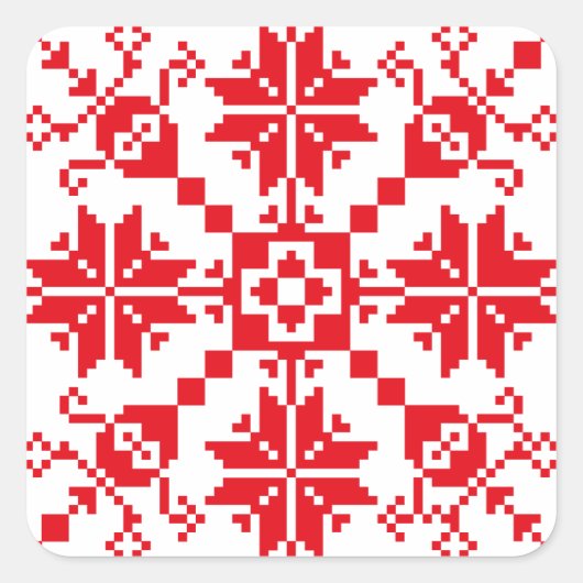 Tartlau Rot Vierkante Sticker (Voorkant)