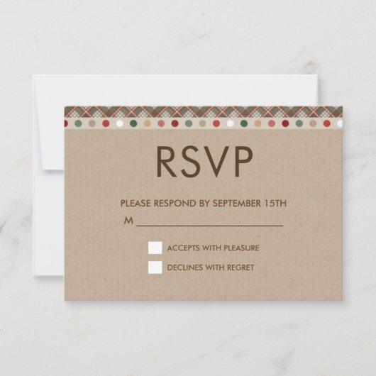 Tarton en Stippen Autumn Brown RSVP (Voorkant)