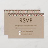 Tarton en Stippen Autumn Brown RSVP (Voorkant / Achterkant)