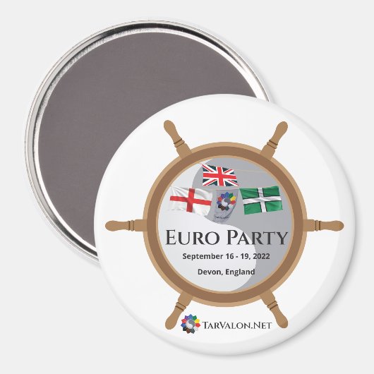 TarValon.Net Euro Party '22 Magnet (Voorkant / Achterkant)