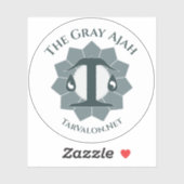 TarValon.Net Vereenvoudigde grijze vinylSticker Sticker (Vel)