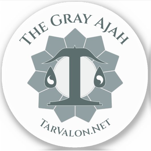 TarValon.Net Vereenvoudigde grijze vinylSticker Sticker (Voorkant)