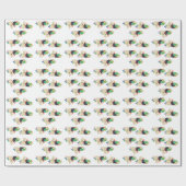 Tarwe Black Scotties Kerstmis Cadeaupapier (Vlak)