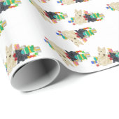 Tarwe Black Scotties Kerstmis Cadeaupapier (Rol Hoek)