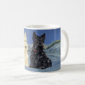 Tarwe Black Scotties Kerstmis Koffiemok (Voorkant rechts)