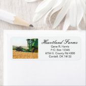 Tarwe Boerderij Oogst Tractor Retouradres Labels (Insitu)