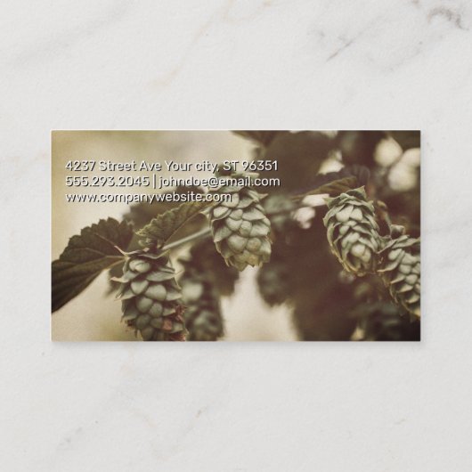 tarwe | Brouwerij | Artisan Visitekaartje (Achterkant)