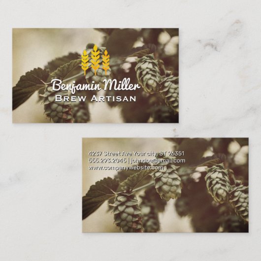 tarwe | Brouwerij | Artisan Visitekaartje (Voorkant / Achterkant)