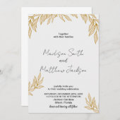 Tarwe bruiloft uitnodigingen (Voorkant / Achterkant)