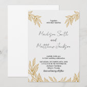 Tarwe bruiloft uitnodigingen (Voorkant / Achterkant)