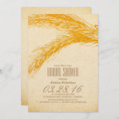 Tarwe Bruiloft Uitnodigingen in Rustieke Stijl (Voorkant / Achterkant)
