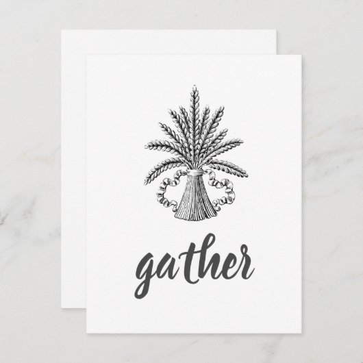 Tarwe bundel notitiekaartje (Voorkant / Achterkant)