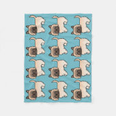 Tarwe Cairn Terrier Cartoon Hond Fleece Deken (Voorkant)