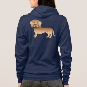 Tarwe Draadharige Dachshund Schattige Cartoon Hond Hoodie