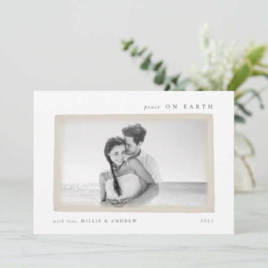 tarwe | Dreamweaver Wish Peace on Earth Foto Feestdagenkaart (Staand voorkant)